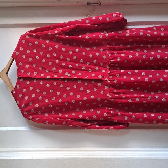 🔥 host pick 🔥 80s red vintage xl dress - polka dot bow tie dress - Extra Large - Picture 9 of 13
